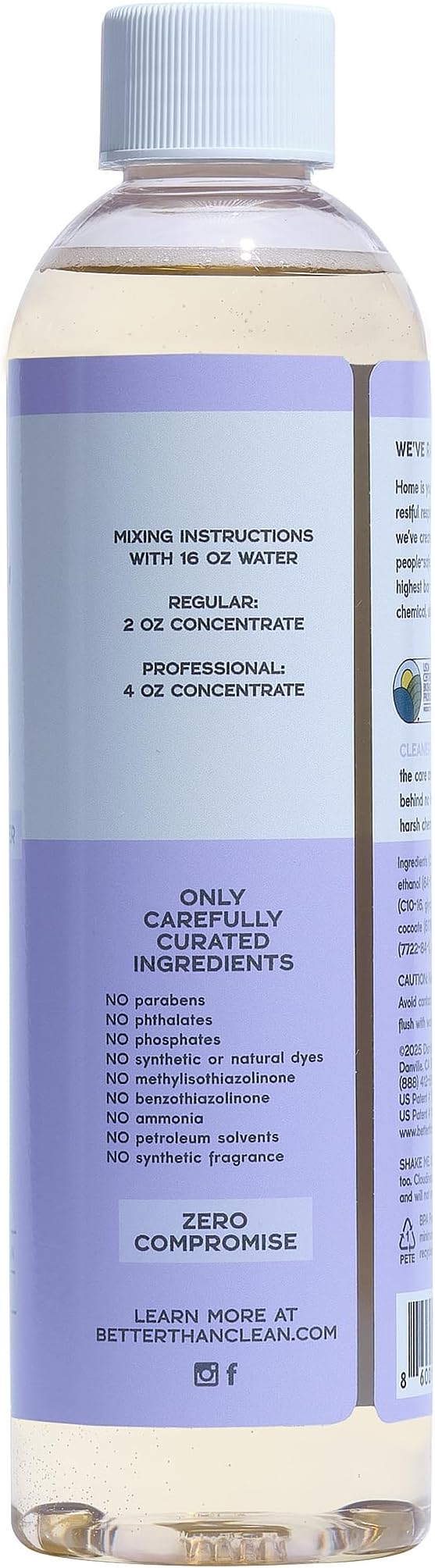 Marble & Granite Cleaner Concentrate - Plant-Based, Non-Toxic, Fragrance Free Cleaning Products - Slate, Marble, and Natural Stone Cleaner, – 8oz Makes 4 Bottles