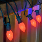 SUNSGNE C7 Red Christmas Replacement Night Light Bulbs, 5 Watt E12 Candelabra Base Bulbs - Great for Small Night Lights, Decorative Lights, Christmas Outdoor String Lights, Pack of 25