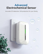 SITERWELL Plug in Carbon Monoxide Detector 10 Year Battery, CO Alarm Detector with Electrochemical Sensor and Sound Warning, AC Powered Portable Carbon Monoxide Detector for Home Office Travel,2-Pack