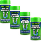 Drain Clog Remover Powder - Fast Acting Formula for All Drains, Kitchen, Bathroom, Sink & Shower - 100% Effective to Eliminate Hair, Grease, and Blockages - [4Pack ]