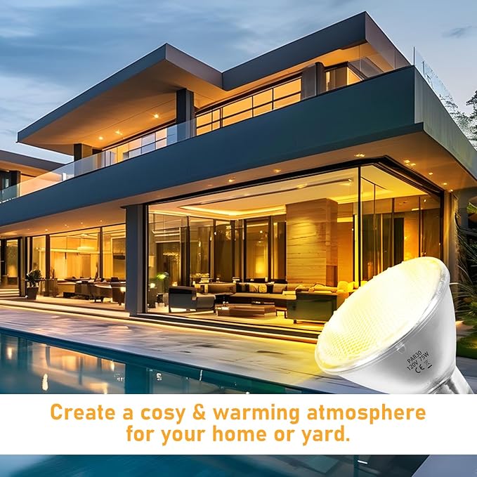 75W Par30 Halogen Flood Light Bulbs 120V,Par30 Long Neck Halogen Bulbs E26 Base,Dimmable 2700K Warm White Halogen Light Bulb 6 Pack for 5-6in Recessed/Ceiling Cans/Accent/Tracking Lighting