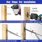 10-Pack Cable Railing Kit T316 Stainless Steel Adjustable Angle Cable Railing Hardware for Wood Posts, Black