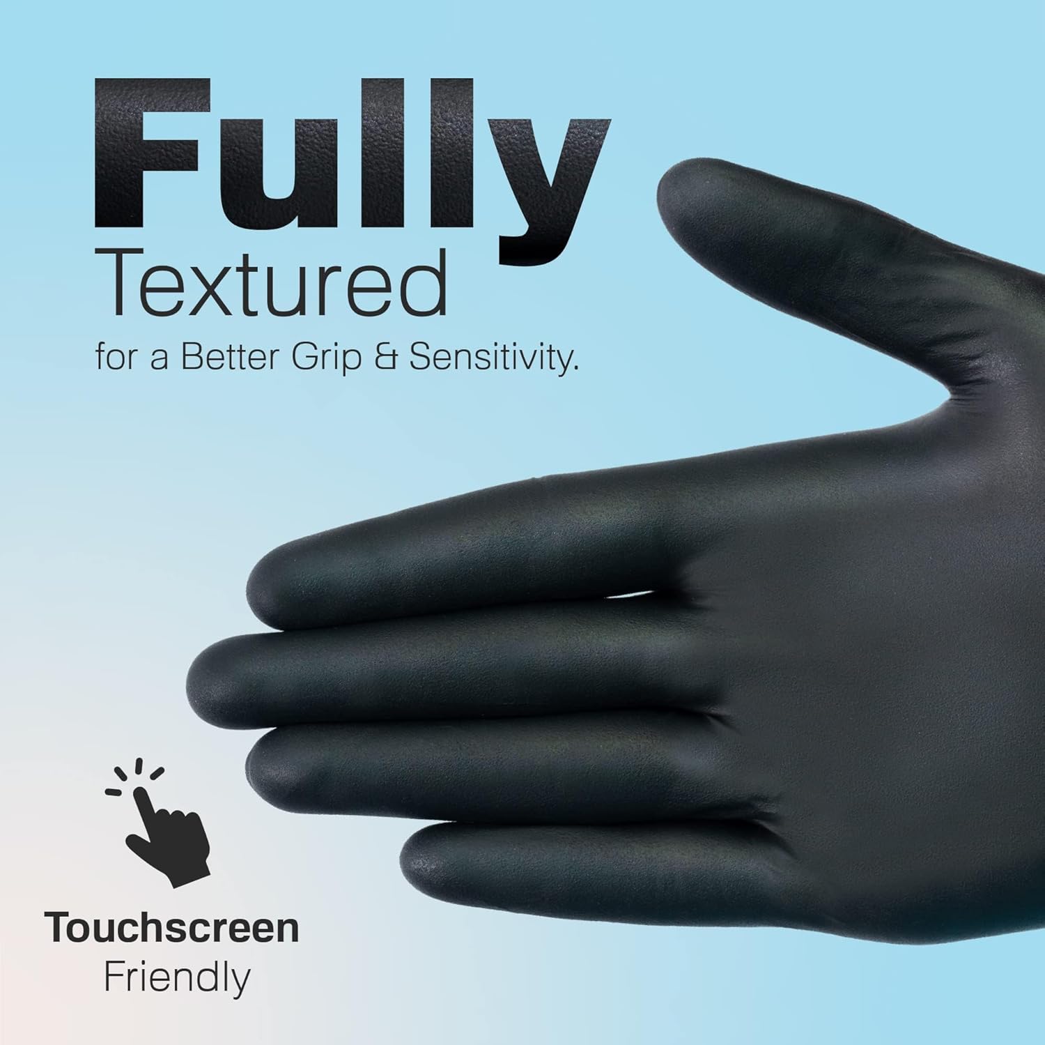 Raxwell Black Nitrile Gloves | Black Gloves Disposable Latex Free 4.5mil Powder Free, Food Safe Gloves, Cooking Gloves
