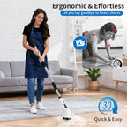 Electric Spin Scrubber, Ultimate Household Cleaning Brush with 90Min Runtime & 8 Heads & 2 Modes- Electric Shower Scrubber Deep Clean for Bathroom Grout, Oven, Shower, Tile & Car, IPX6 Waterproof