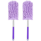 Mini Duster for Cleaning, 360° Bendable Hand Dusters with Extension Pole, Washable Small Duster for Car Interior, Office, Furniture