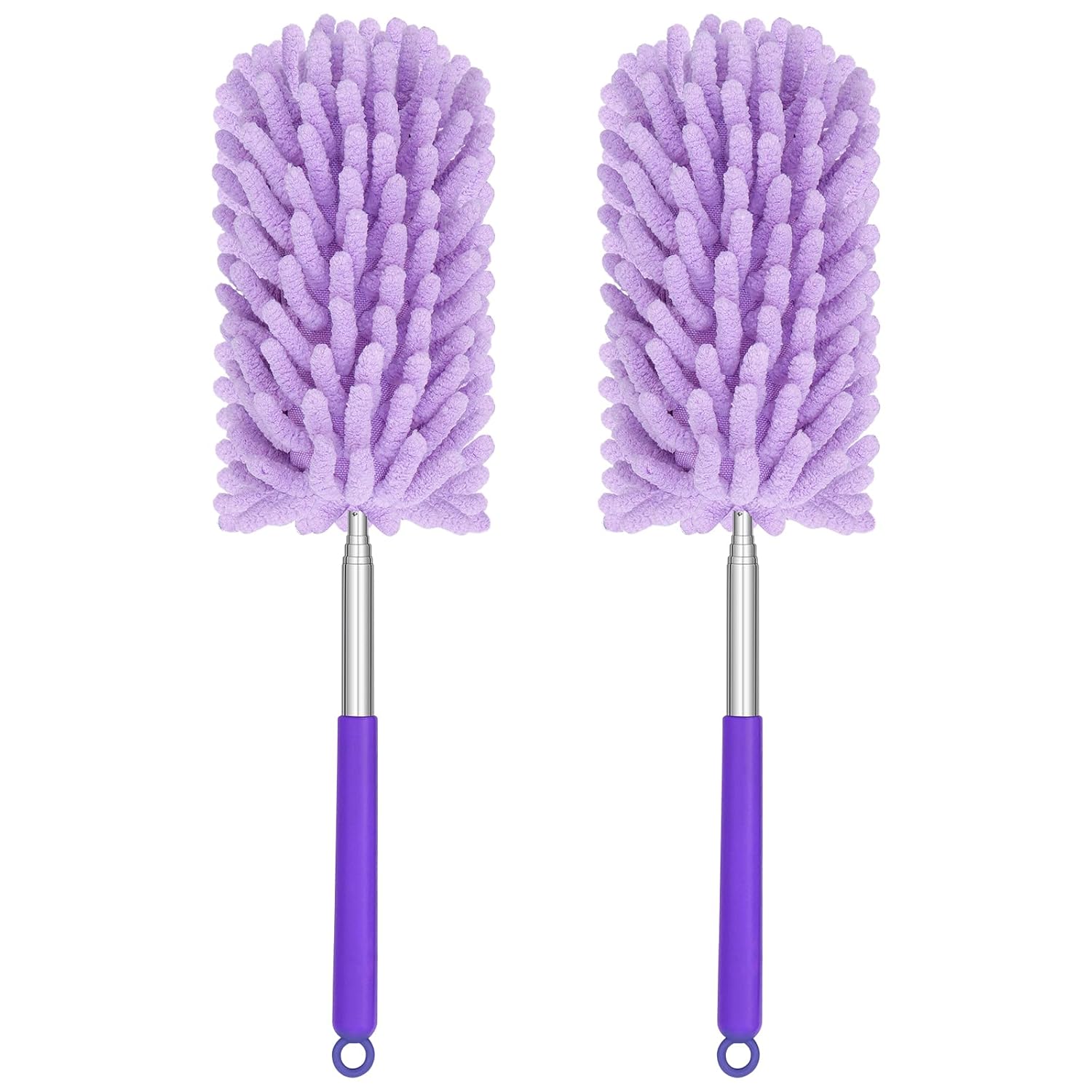 Mini Duster for Cleaning, 360° Bendable Hand Dusters with Extension Pole, Washable Small Duster for Car Interior, Office, Furniture