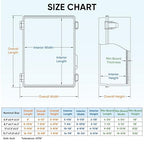 TICONN Waterproof Electrical Junction Box IP67 ABS Plastic Enclosure with Hinged Cover with Mounting Plate, Wall Brackets, Cable Glands (Off-White, 11"x7.5"x5.5")