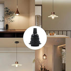 4Pcs E26 E27 Bakelite Black Medium Base Light Socket, Keyless DIY Vintage Style Edison Lamp Holder, Retro Replacement Cover Pendant Lamp Holder for Bulbs and Lampshades