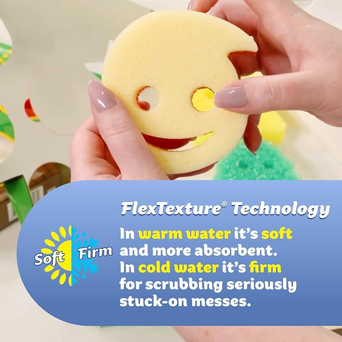 Scrub Daddy Scrub Mommy Holiday Christmas Tree Gift Box Set, Non-Scratch Christmas Cleaning Sponges for Kitchen, Dishes & Home, Dual-Sided Dish Sponges for Scrubbing, 10 Count (2 Pack of 5)