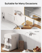 TROND Outlet Extender Surge Protector - Multi Plug Wall Outlet with 4 Grounded Sockets, 3 Way Angled Plug Adapter, 900J, Electrical Wall Splitter for Home Office Travel Dorm Room, White