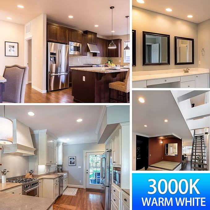 Energetic LED BR30 Flood Light Bulbs Indoor, Warm White 3000K, Dimmable, 65 Watts Recessed Light Bulbs for Cans, 650 Lumen, ETL Listed, 2 Pack