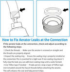 Faucet Aerator Faucet Sprayer Attachment, Kitchen Faucet Head Replacement with 4 Spray Modes, 360° Swivel Faucet Extender Anti-Splash Sink Sprayer Faucet Nozzle Head (Diamond, Black)