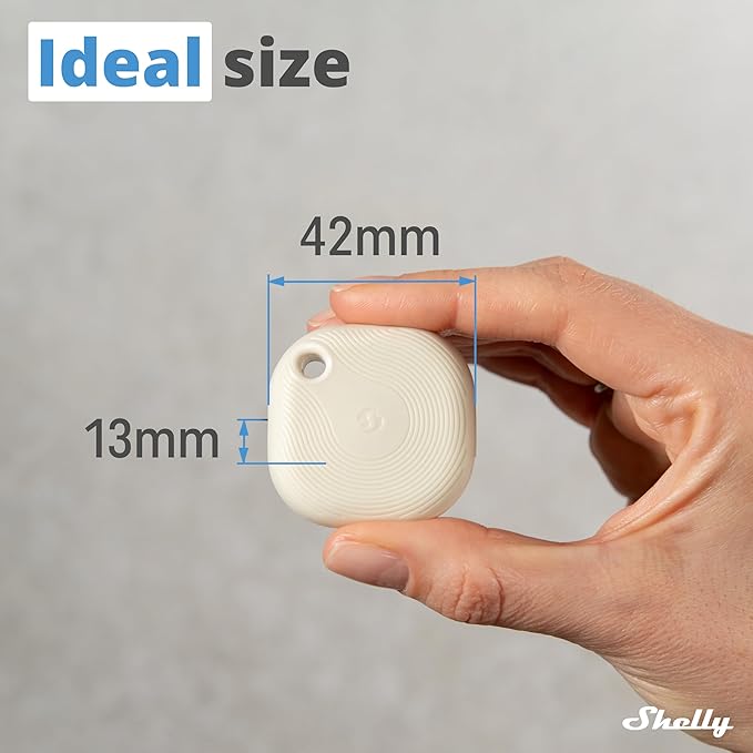 Shelly Blu Button Tough Ivory | Bluetooth-Operated Multi-click Action and Scenes Activation Button | Versatile Control | Home Automation | IP54 Waterproof | Highly resilient | Broad range