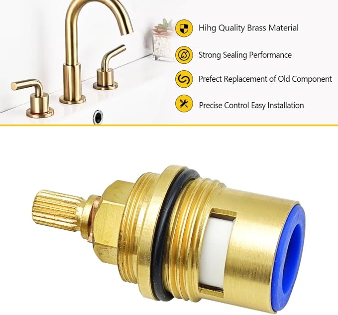 45887000 Ceramic Cartridge Compatible with Grohe Faucet, Bathroom Sink Faucet Cartridge Replacement, 3/4-Inch Wall Mount Valves, Cold Water for Ceramic Cartridge