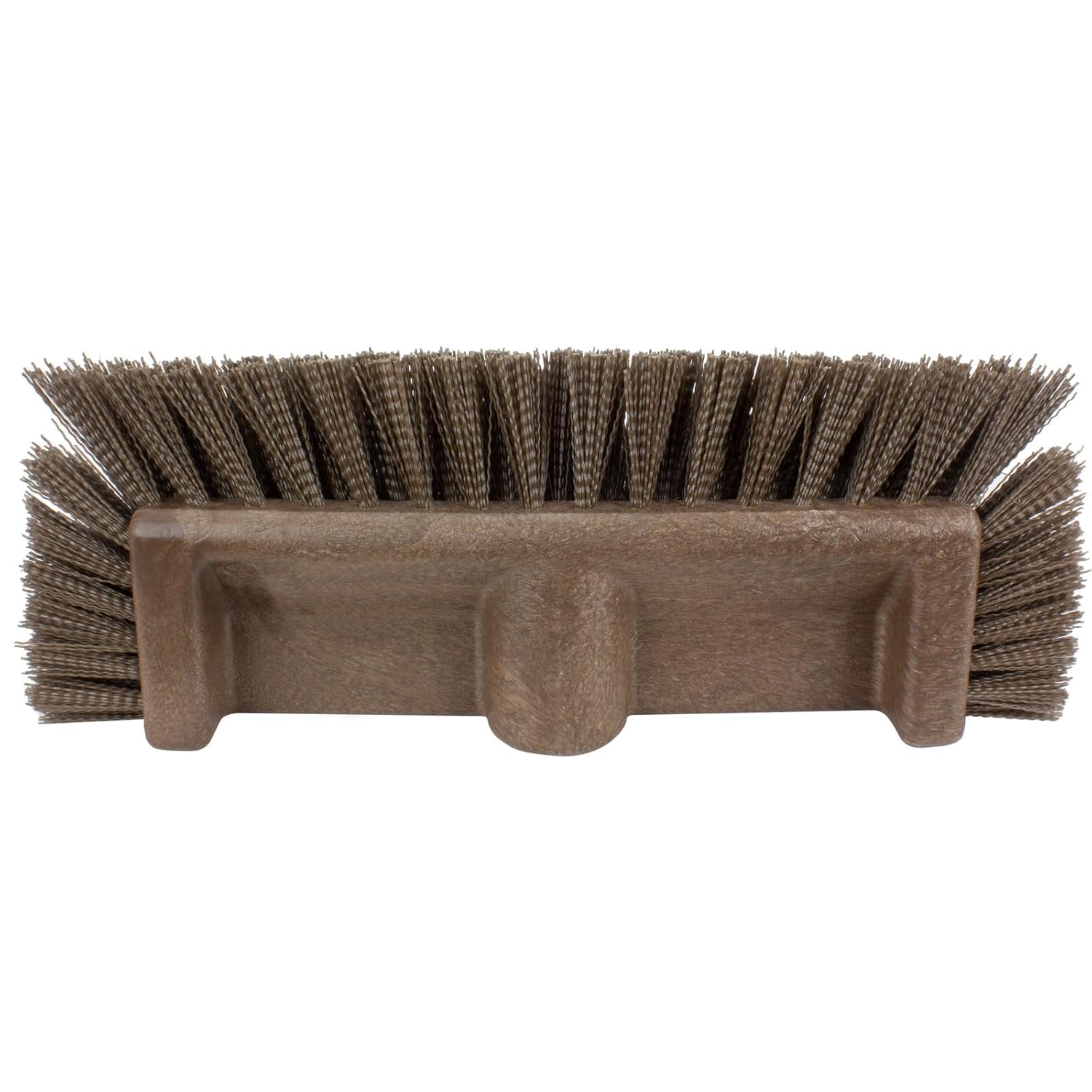 SPARTA Multi-Level Tile Scrub Brush 12" Wide Brush Head, Heavy-Duty Tile Cleaning Brush with End Bristles for Commercial Tiles, Tubs and Floor, Plastic, 12 Inches, Brown, (Pack of 12)