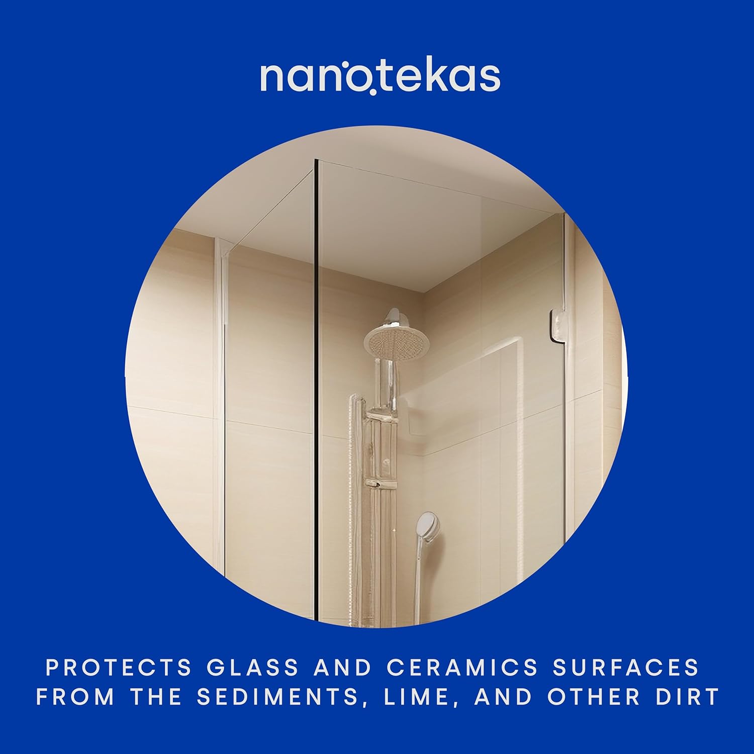 Nano Glass Coating 2-in-1 Kit - Shower Glass and Ceramic protector. Water Repellent spray for glass and Glass Guard for shower doors - Shield against soap residue and hard water stains