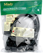 Miady Flat Plug Extension Cord 1 Ft, 90 Degree Plug Adapter, 3 Prong Grounded Wire Short Flat Wall Power Cable Black ETL Listed (4-Pack, 13 Amp, 125 Volts, 1625 Watts)