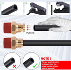 CheeMuii 32 Pcs Brass DOT Air Line Fittings With 50 FT 1/4" and 32.8 FT 3/8" DOT Air Lines Kit 3/8" 1/2" NPT Thread & Quick Connect Fittings for Semi Truck Trailer or Industrial Air System