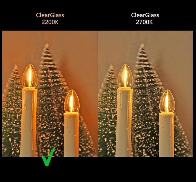 C7 Christmas Led Light Bulb, C7 Shatterproof Replacement Night Light Bulb, 0.6W Equivalent 7W Incandescent Bulb, Warm White 2200K, E12 Standard Base, 50Pack