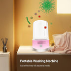 Portable Mini Washing Machine | Compact Deep Cleans Underwear, Baby Clothes, Small Laundry | Lightweight for Apartment, Dorm, Hotel, Travel & Camping | Quiet Energy-Efficient (Pink)