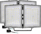 STASUN 2 Pack 400W LED Flood Lights, Mini Series Exterior Floodlights, 40000LM 6000K Daylight White IP66 Waterproof, Muti Angle Outdoor Security Lighting for Backyard, Stadium, Parking Lot, Court