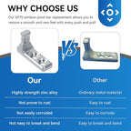 Window Sash Balance Pivot Bars 6970, Window Pivot Bar, Sash Balance Parts Replacement, Window Hardware Replacement Parts for Pella, Fit for Single or Double Hung Window (Set of 4)