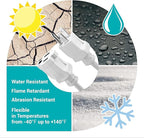 Clear Power 16 Gauge 3Prong Cords (16/3-3 Prong Grounded Plug, White, 9 ft)