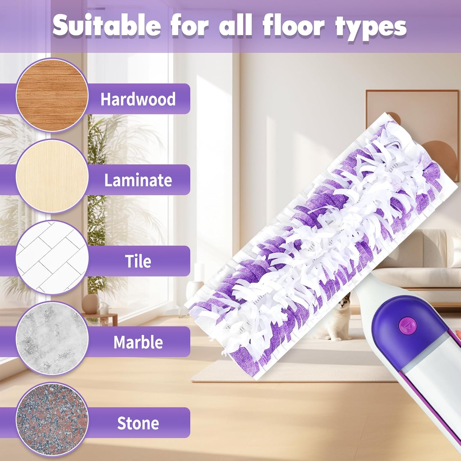 25PCS Disposable Mopping Pads Refills for Swiffer PowerMop,Replacement with Swiffer Power Mop Refills for Swiffer Power Mop Pads Multi-Surface for Floor Cleaning