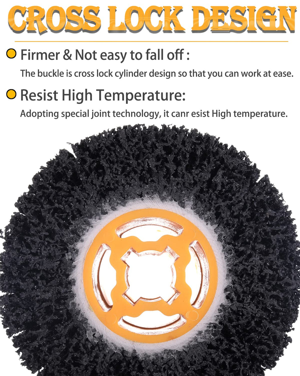 4.5" x 4" Abrasive Drawing Wheel Surface Conditioning Tool, 40 Grit Abrasive Drum for Metal Polishing Paint, Rust, Oxidation - 3/4" Quad Keyway for Hand held Polishing Machine(1)