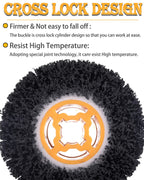 4.5" x 4" Abrasive Drawing Wheel Surface Conditioning Tool, 40 Grit Abrasive Drum for Metal Polishing Paint, Rust, Oxidation - 3/4" Quad Keyway for Hand held Polishing Machine(1)