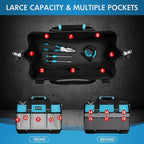 16 Inch Tool Bag Heavy Duty Tool Box Organizer, Portable Tool Organizers and Storage Bag, Tactical Toolbox with Anti-Slip Base & Adjustable Strap for Electrician, DIYer, HVAC, Mechanic