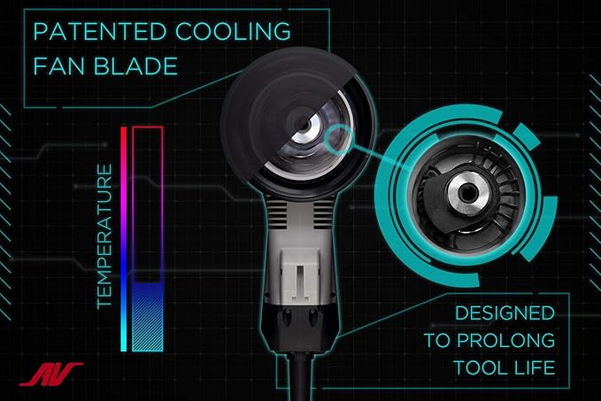 AirVANTAGE 6" Palm-Style, 2nd Generation Advanced Electric Sander Non-Vacuum with Low-Profile Pad (3/16- Hook & Loop)
