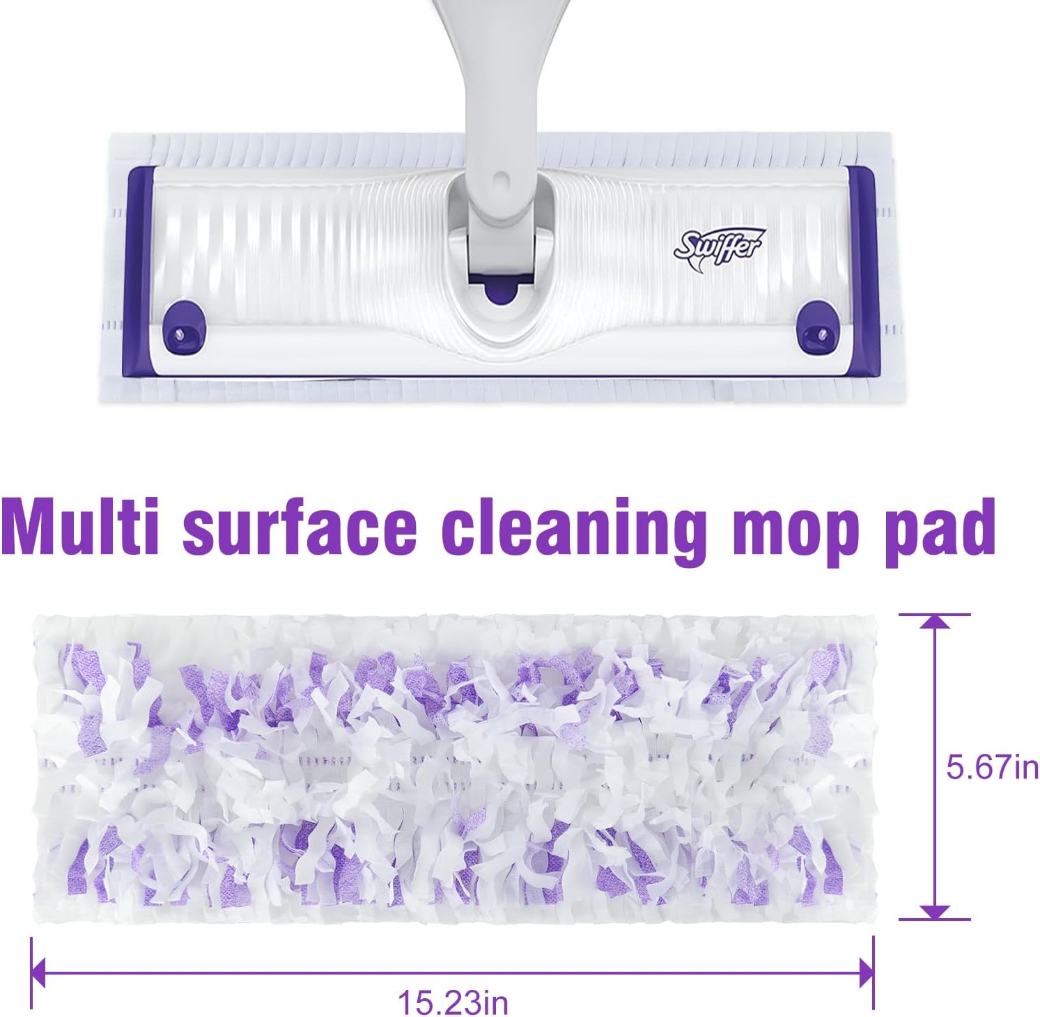 48 Pack Disposable Power Mop Refills Pads Compatible with Swiffer Power Mop,Spray Wet Pads Refill for Swiffer ,Disposable Mopping Pad Refills for Multi-Surface Floor Cleaning