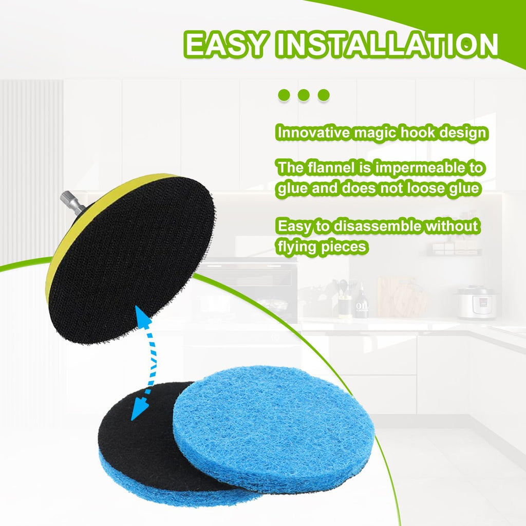 16pcs Microfibre Pads Power Scrubber Pads Set Electric Scrubber Replacement Scouring Pads fit for Dremel Versa Scouring Pads,Blue