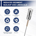 Powered Anode Rod, vattceel Water Heaters Anode Rod Titanium Anode Rod(10-45 Gallon Tank), Electrical Anode Rod,No More Sulfur/Rotten Egg Smell,Prevent Corrosion of Storage Tanks