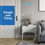 LIDER Minimalist Design Matte Finish Lighted 4-Way Decorator Light Switch, Four Way Frameless Rocker Switch, Residential/Commercial Grade, 15A 120V/277V, UL Listed, LS15-4W-SV, Silver