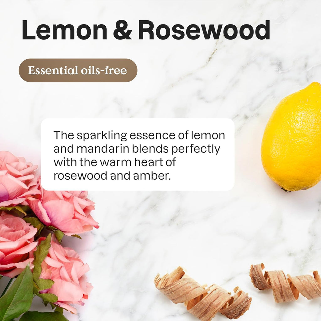 ATTITUDE Bathroom Cleaner Spray, Natural Origin Ingredients, EWG Verified, Eliminates Soap Scum, Limescale, Streak Free, Lemon & Rosewood, 26 Fl Oz