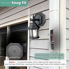 Qulity Vinyl Siding Mounting Blocks, Octagon Outdoor Light Mounting Block, 1/2 inch Lap Double and 4 inch Height Siding, Black 1 Pack