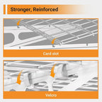 2x4 ft Garage Shelving, 2-Pack Wall-Mounted Shelves for Garage, Kitchen, Pantry Storage, 400 lbs Total Load Capacity Wall Shelving, White