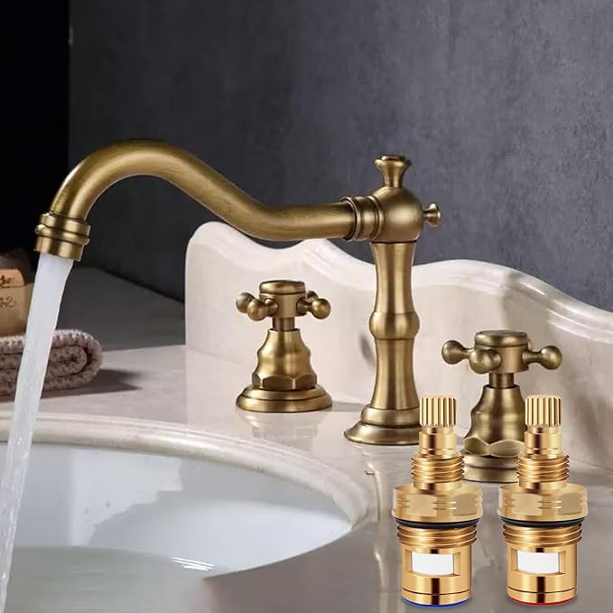 Brass KSRPL3200CC Cold and Brass KSRPL3200HC Hot Faucet Cartridge Replacement for CC Basin Faucet. This set includes ceramic cartridges in 2-1/8" length, designed for cold and hot water applications