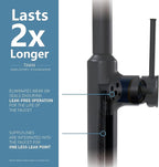 Matte Black Kitchen Faucets High Arc Single Handle Tall Kitchen Faucet with Pull Down Sprayer, Solid Brass 19 inch