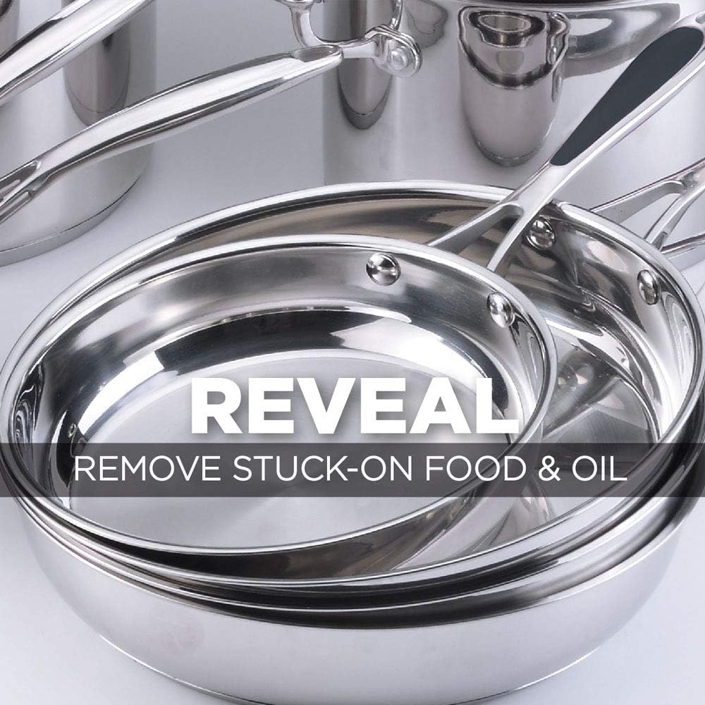 Weiman Stainless Steel Sink and Cookware Cleaner and Polish with Microfiber Cloth - 8 Ounce