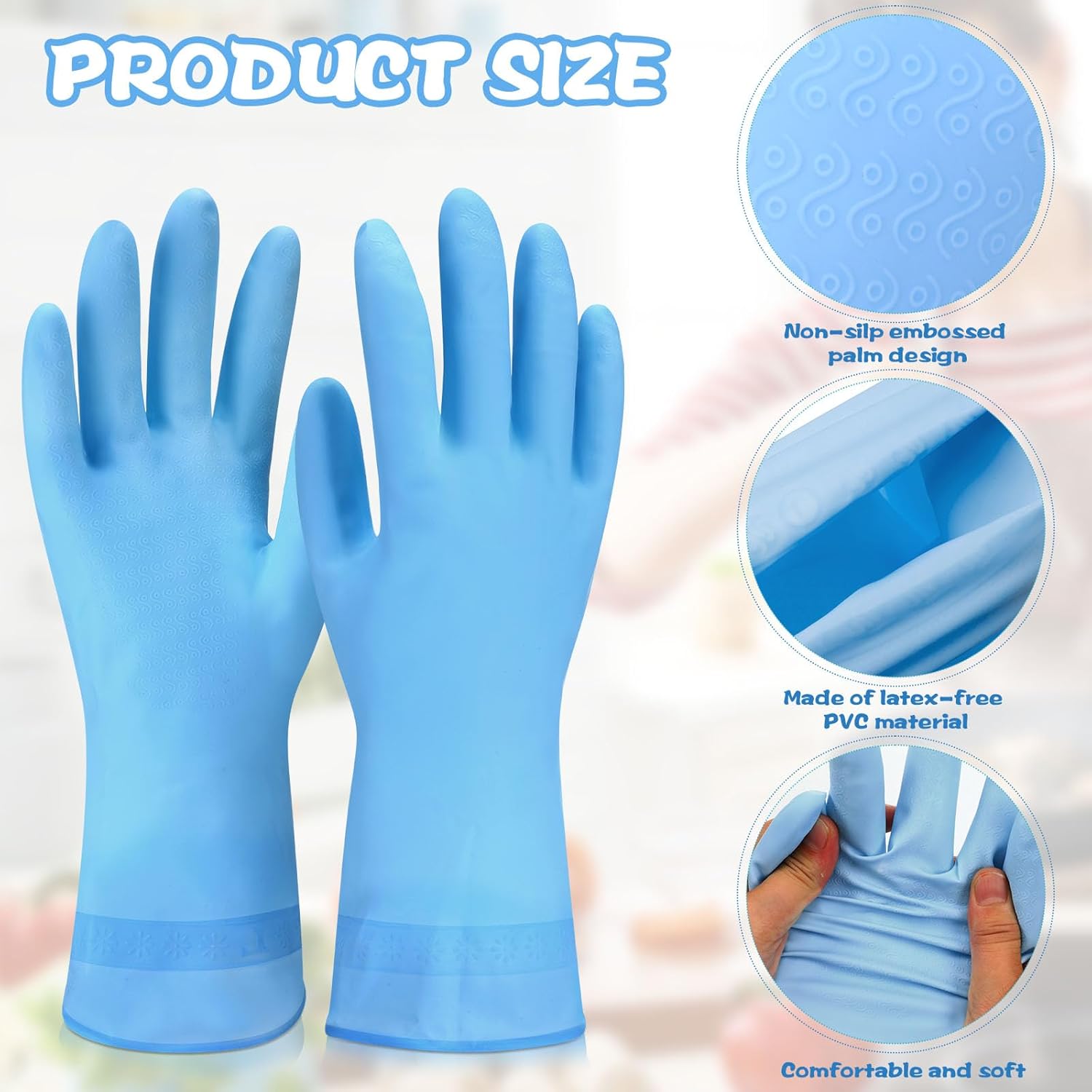 36 Pair Reusable Household Gloves Long Rubber Dishwashing Gloves Kitchen Cleaning for Dishes Clean Gardening