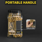 Wood Screws 3 Inch, FIXLINK Deck Screws #10 x 3, 105 PCS, Epoxy Coated, T25 Star Bit Above 1500 Hour Salt Spray Coating Outdoor Decking Screws Excellent Rust Resistant for Outdoor Wood Fence