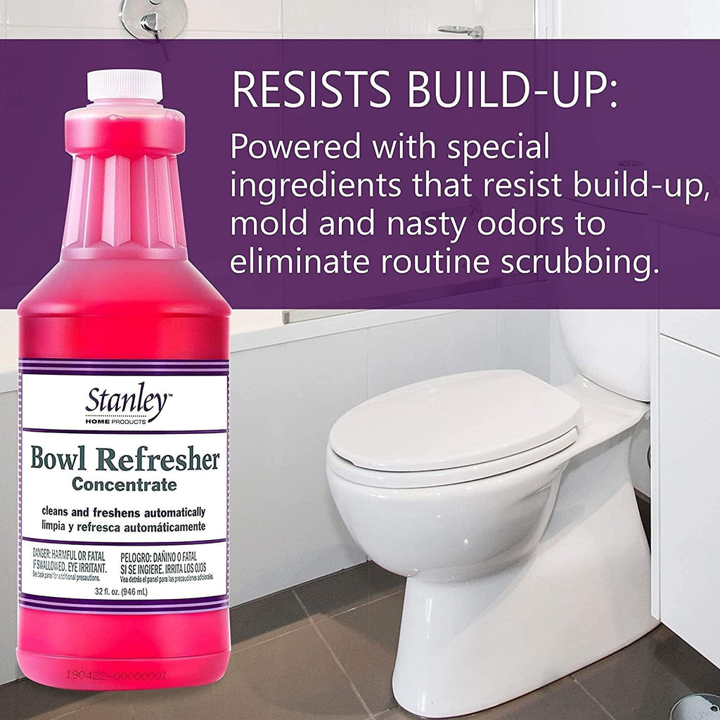 STANLEY HOME PRODUCTS Bowl Refresher Concentrate – Cleans and Freshens Toilets Automatically – 32 fl. oz. (4 Pack)