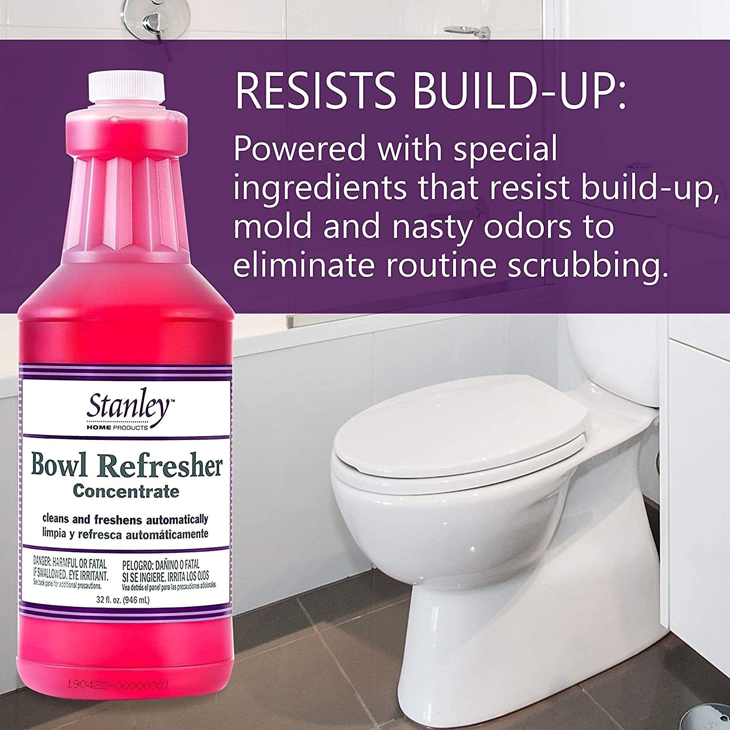 STANLEY HOME PRODUCTS Bowl Refresher Concentrate – Cleans and Freshens Toilets Automatically – 32 fl. oz. (4 Pack)