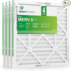 24x24x1 Air Filter 4 Pack, MERV 8 Pleated Dust Defense Air Filters Replacement Air Conditioner HVAC AC Furnace Filter, Durable and Lightweight