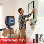Laser Level Tripod Compatible with Bosch, Height Adjustable Laser Level Stand, 1/4"-20 Thread Mount, Collapsible Legs and Non-Skid Feet, Tripod Stand with Carrying Pouch, for Line and Point Lasers