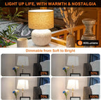 Kawaya E26 LED Edison Bulbs: 8W Equivalent 80W Dimmable LED Bulbs - Vintage ST58 4000k ‎Neutral White - 800 Lumens High Brightness Filament Bulbs with 90+ CRI - Clear Glass, 6 Pack