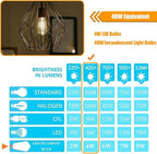 16 Pack LED Edison Bulbs 40W Equivalent, Not-dimmable 4 Watt LED Filament Bulb, 4000K Cool White ST19 Light Bulb, 450LM E26 Vintage Bulbs for Ceiling Light Fixtures